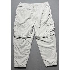 Simms Convertible Zip Off Pants Mens XL (36x27) Beige Nylon Cargo Fishing Hiking